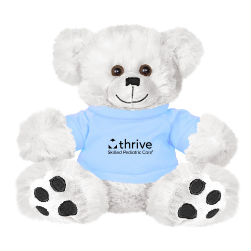 Plush Big Paw 8 1/2 inch White Bear w/Light Blue Shirt-Skilled Pediatric Care