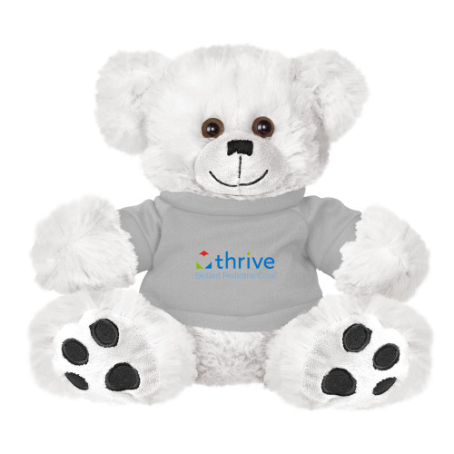 Plush Big Paw 8 1/2 inch White Bear w/Grey Shirt-Skilled Pediatric Care