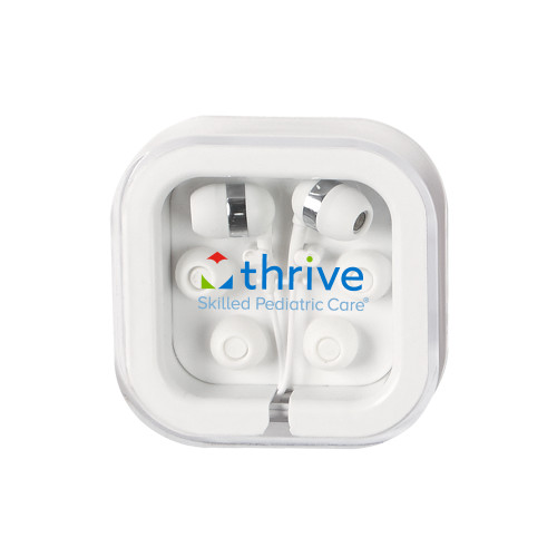 Ear Buds in Clear Square Case-Skilled Pediatric Care