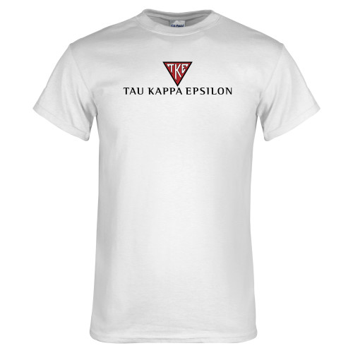White T Shirt-House Plate Tau Kappa Epsilon