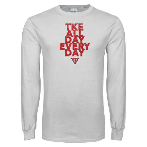 White Long Sleeve T Shirt-All Day Every Day