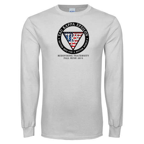 White Long Sleeve T Shirt-Redefining Fraternity Rush 2015 USA