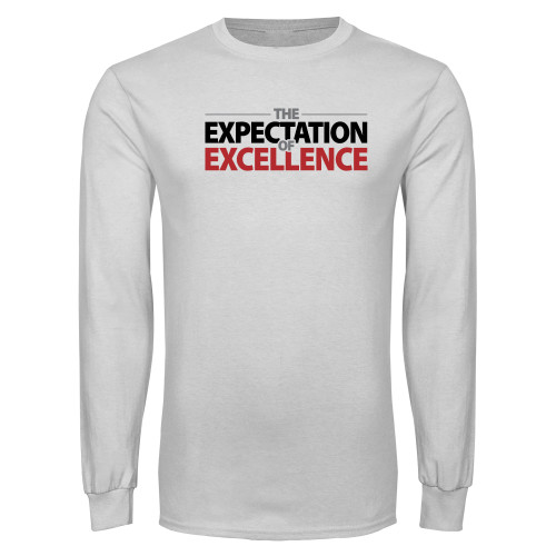 White Long Sleeve T Shirt-The Expectation of Excellence
