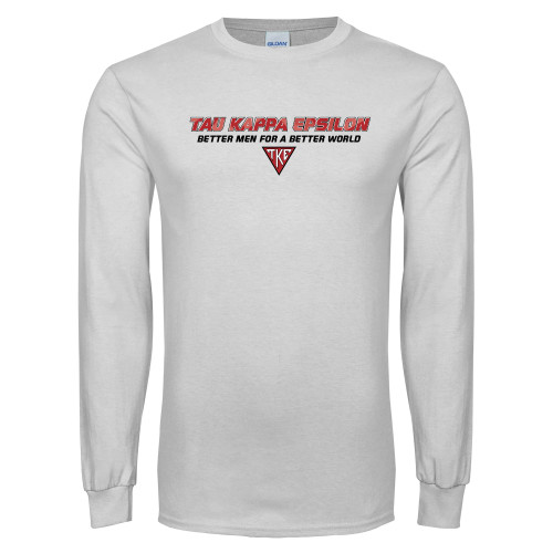 White Long Sleeve T Shirt-Polygon Flat Design