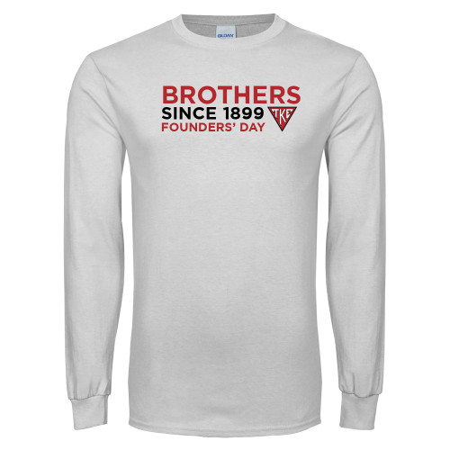 White Long Sleeve T Shirt-Brothers Since 1899