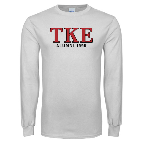 White Long Sleeve T Shirt-TKE Alumni Year