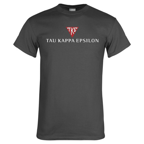 Charcoal T Shirt-House Plate Tau Kappa Epsilon