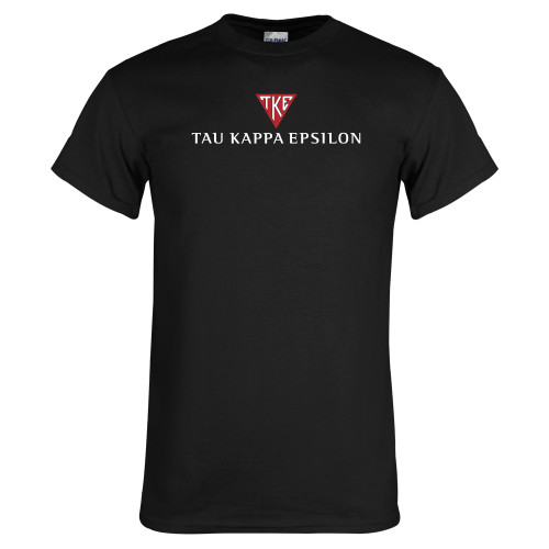 Black T Shirt-House Plate Tau Kappa Epsilon
