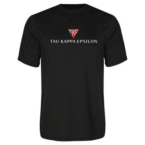 Black Performance Tee-House Plate Tau Kappa Epsilon