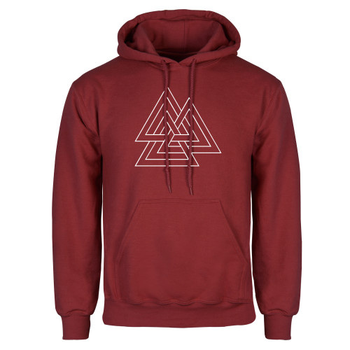 Cardinal Fleece Hoodie-Interlocking Triangles