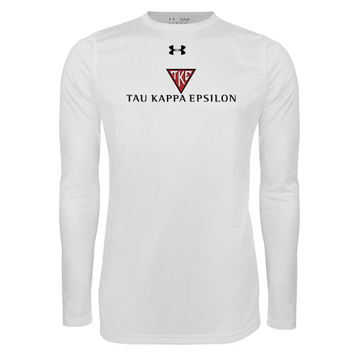 Under Armour White Long Sleeve Tech Tee-House Plate Tau Kappa Epsilon