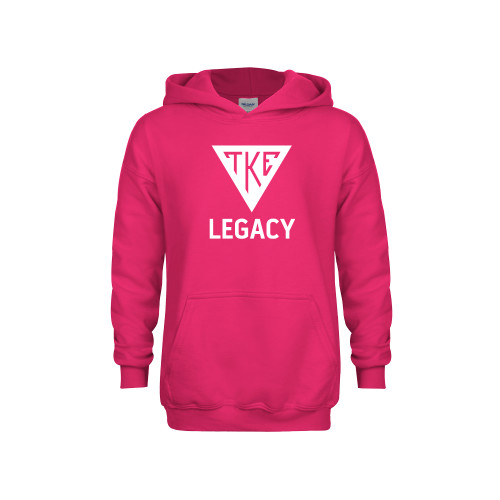 Youth Hot Pink Fleece Hoodie-Legacy