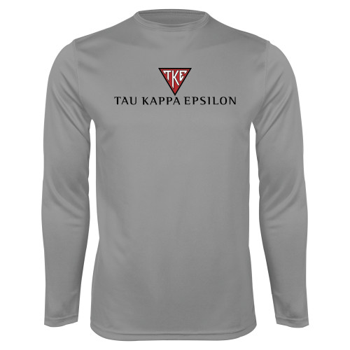 Steel Performance Longsleeve Shirt-House Plate Tau Kappa Epsilon