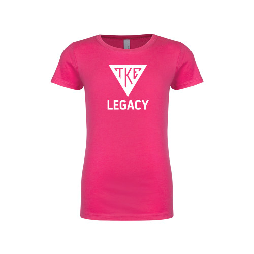 Next Level Girls Fuchsia Fashion Fit T Shirt-Legacy