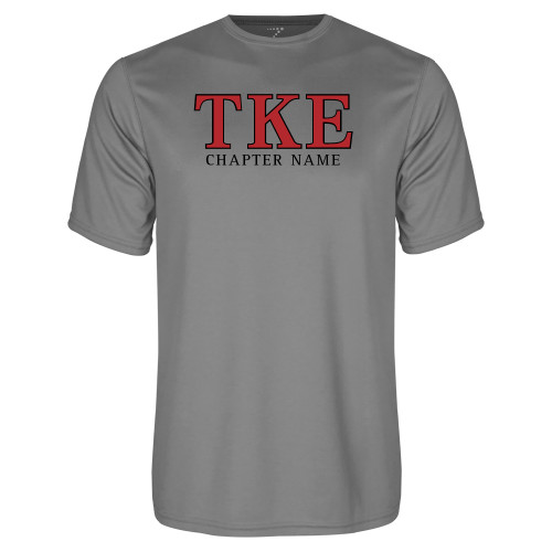 Grey Concrete Performance Tee-TKE Chapter Name