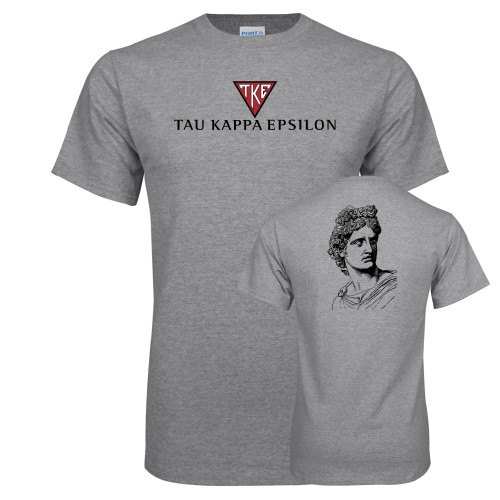 Grey T Shirt-House Plate Tau Kappa Epsilon