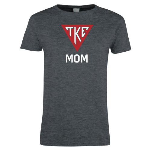 Womens Dark Heather Short Sleeve Tee-Mom