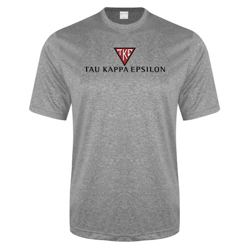Grey Heather Performance Contender Tee-House Plate Tau Kappa Epsilon