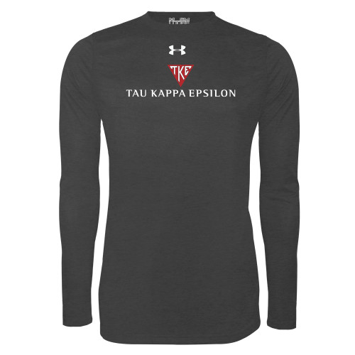 Under Armour Carbon Heather Long Sleeve Tech Tee-House Plate Tau Kappa Epsilon