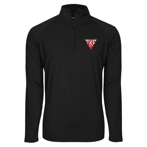 Sport Tek Black Sport Wick Stretch 1/2 Zip Pullover-Houseplate