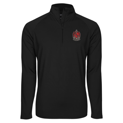 Sport Tek Black Sport Wick Stretch 1/2 Zip Pullover-Coat of Arms