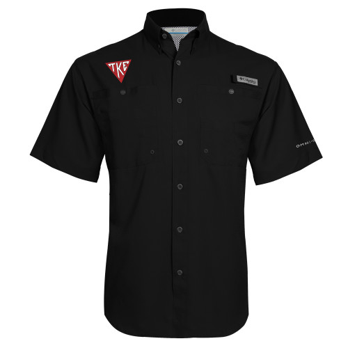 Columbia Black Tamiami Performance Short Sleeve Shirt-Houseplate