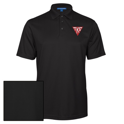 Black Performance Fine Jacquard Polo-Houseplate
