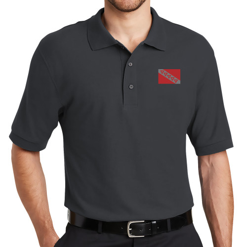 Charcoal Silk Touch Polo-Flag