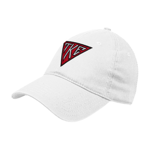White Unstructured Adjustable Low Profile Hat-Houseplate