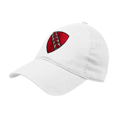 White Unstructured Adjustable Low Profile Hat-Order of the Shield
