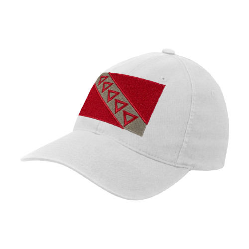 White Flexfit Structured Low Profile Hat-Flag