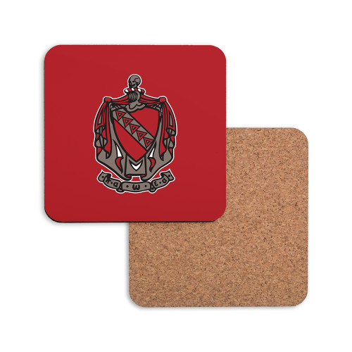 Hardboard Coaster w/Cork Backing-Coat of Arms