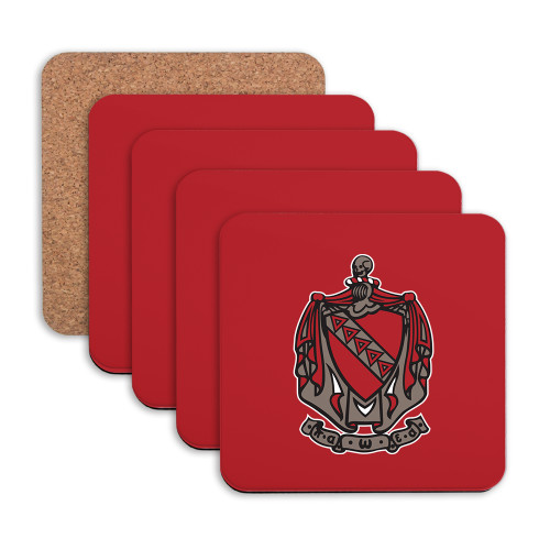 Hardboard Coaster w/Cork Backing 4/set-Coat of Arms