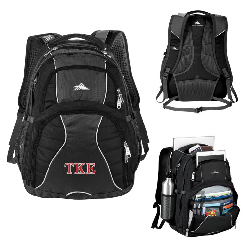 High Sierra Black Swerve Computer Backpack-TKE