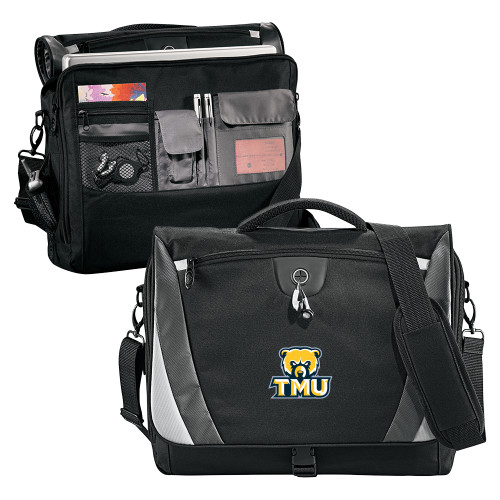 Truett McConnell Black/Grey Slope Computer Messenger Bag