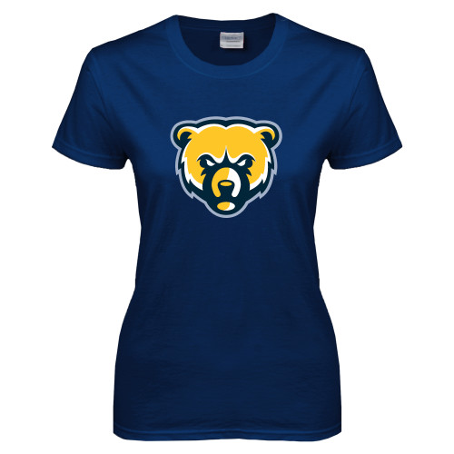  Womens Short Sleeve Navy Tee - Bear Head