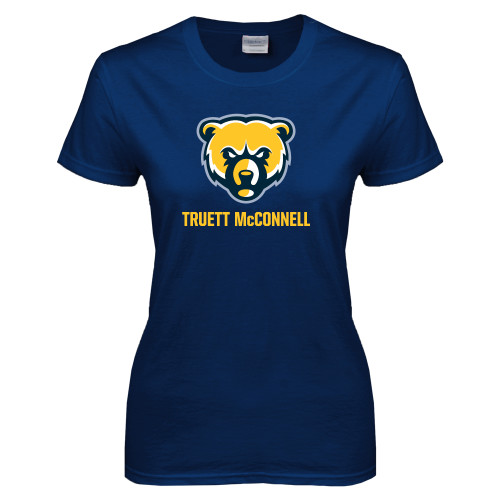  Womens Short Sleeve Navy Tee - Bear Head Truett McConnell