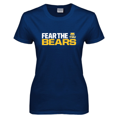  Womens Short Sleeve Navy Tee - Fear The Bears