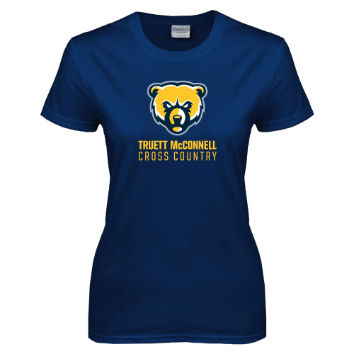  Womens Short Sleeve Navy Tee - Cross Country
