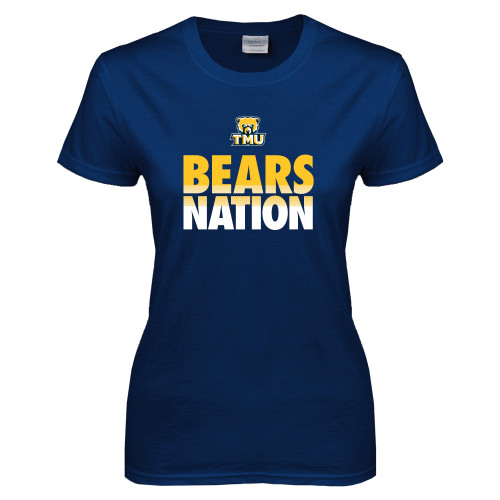  Womens Short Sleeve Navy Tee - Bears Nation