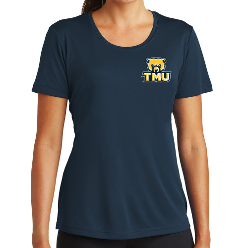  Womens Navy Performance Tee - Primary Logo