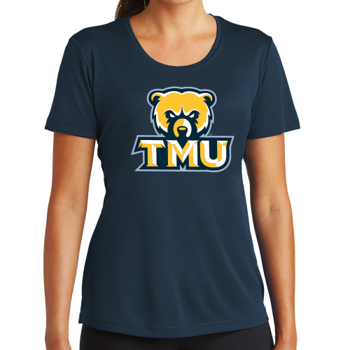  Womens Navy Performance Tee - Primary Logo