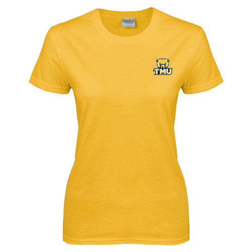  Womens Gold Short Sleeve Tee - Primary Logo