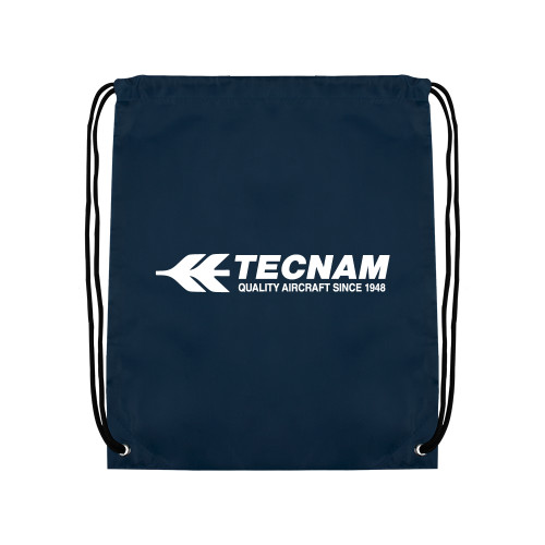 Navy Drawstring Backpack-TECNAM Primary Logo