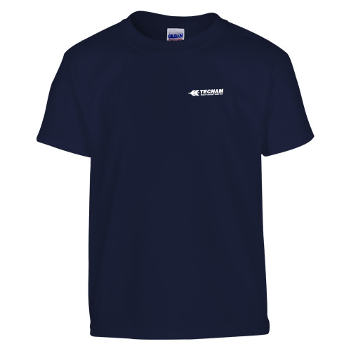 Youth Navy T Shirt-TECNAM Primary Logo