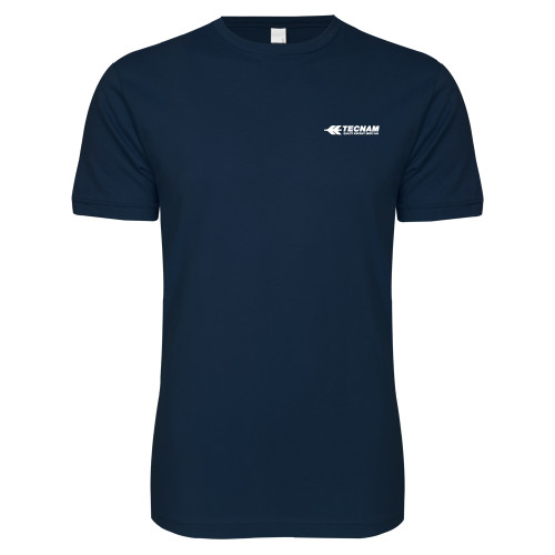 Next Level Navy SoftStyle T Shirt-TECNAM Primary Logo
