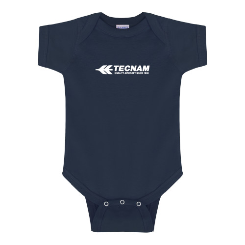 Navy Infant Onesie-TECNAM Primary Logo