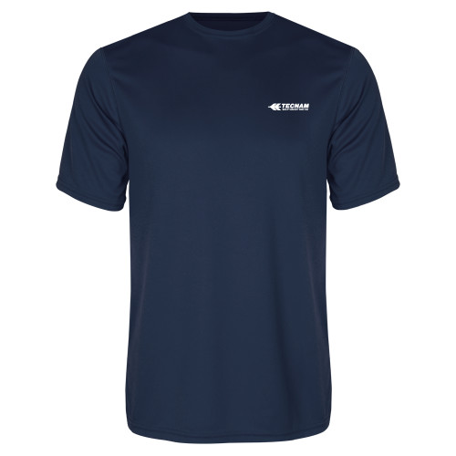 Navy Performance Tee-TECNAM Primary Logo
