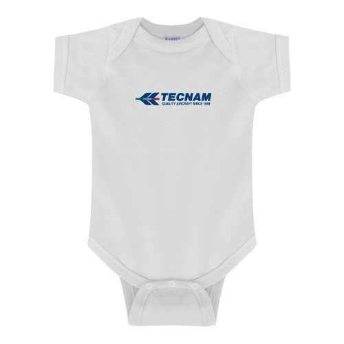 White Infant Onesie-TECNAM Primary Logo
