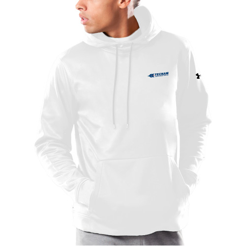 Under Armour White Armour Fleece Hoodie-TECNAM Primary Logo